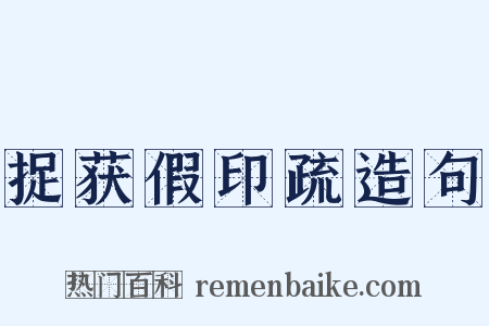 捉获假印疏造句是什么意思的图片